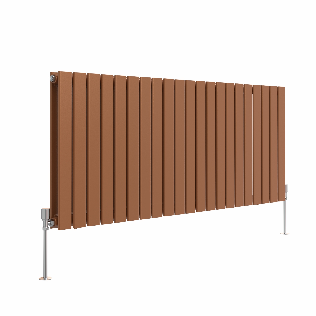 Karlstad 600 x 1430mm Metallic Bronze Double Flat Panel Horizontal Designer Radiator