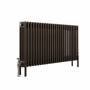 Bern 600 x 1190mm Black Copper Four Column Horizontal Traditional Radiator