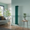 Lulea 1600 x 270mm Blue Green Single Flat Panel Vertical Designer Radiator