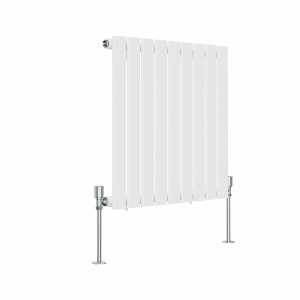 Karlstad 600 x 614mm White Single Horizontal Flat Panel Designer Radiator