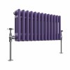 Bern 300 x 605mm Elegant Purple Triple Column Horizontal Traditional Radiator