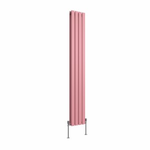 Karlstad 1800 x 274mm Rose Pink Double Vertical Flat Panel Designer Radiator
