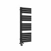 Kristiansund Dual Fuel Black Thermostatic Square Touch Control Wifi Electric Heated Towel Rail - Choice of Colour & Size