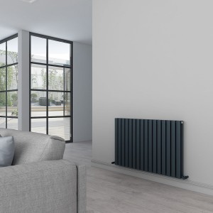 Carisa Tallis Double 600 x 950mm Anthracite Designer Aluminium Radiator