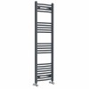 Fjord 1400 x 400mm Curved Anthracite Heated Towel Rail