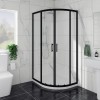 Ennerdale - 1000 x 800mm Offset Quadrant Shower Enclosure - Black (Reversible Left/Right)