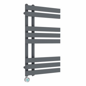Koli 800 x 450mm Anthracite Thermostatic Touch Control Wifi Electric Towel Rail