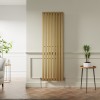 Lulea 1800 x 550mm Metallic Gold Single Flat Panel Vertical Designer Radiator