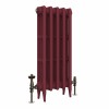Classic  745 x 344mm  Farrow & Ball Eating Room Red Triple Column Cast Iron Radiator - 5 Sections