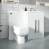 Calm White Right Hand Combination Vanity Unit with RAK-Series 600 Toilet & Soft Close Seat & Concealed Cistern - 1100mm