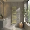 Kristiansund 1800 x 500mm Dual Fuel Brushed Brass Thermostatic Touch Control Wifi Electric Heated Towel Rail