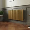 Norden 600 x 1181mm Metallic Gold Single Oval Column Horizontal Designer Radiator