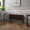 Bern 300 x 1010mm Black Copper Four Column Horizontal Traditional Radiator