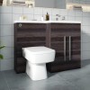 Calm Grey Right Hand Combination Vanity Unit Basin L Shape with Back to Wall Boston Toilet & Soft Close Seat & Concealed Cistern - 1100mm