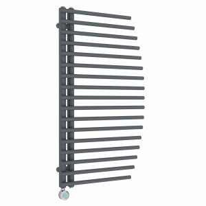 Sigla 1000 x 550mm Anthracite Thermostatic Touch Control Electric Heated Towel Rail