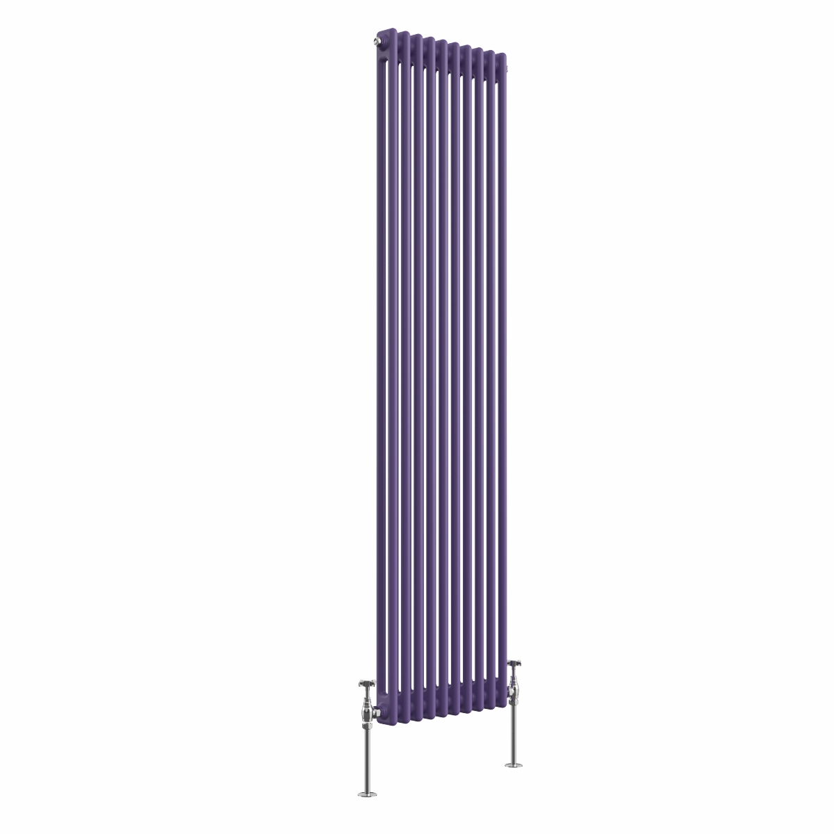 Bern 1800 x 470mm Elegant Purple Double Column Vertical Traditional Radiator