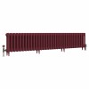 Classic  450 x 2142mm Farrow & Ball Eating Room Red Triple Column Cast Iron Radiator - 34 Sections