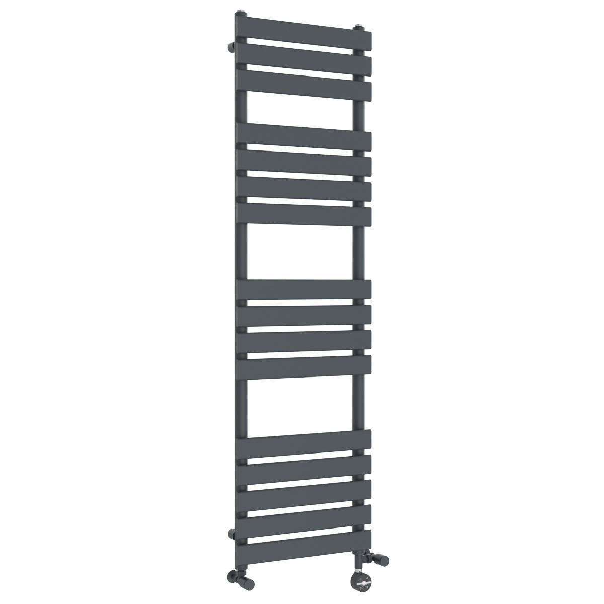 Juva 1600 x 450mm Dual Fuel Sand Grey Flat Panel Thermostatic Touch Control Electric Heated Towel Rail