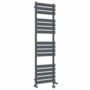 Juva 1600 x 450mm Dual Fuel Sand Grey Flat Panel Thermostatic Touch Control Electric Heated Towel Rail