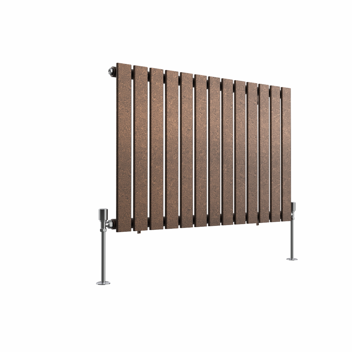 Karlstad 600 x 886mm Black Copper Single Horizontal Flat Panel Designer Radiator