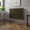 Bern 600 x 1010mm Black Gold Triple Column Horizontal Traditional Radiator
