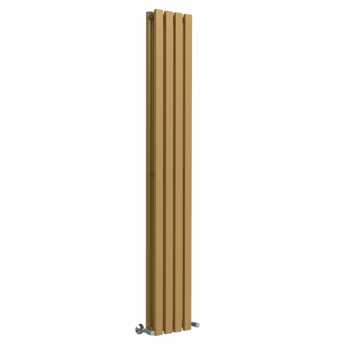 Lulea Metallic Gold Flat Panel Vertical Designer Radiator - Choice of Size