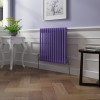Bern 600 x 605mm Elegant Purple Double Column Horizontal Traditional Radiator