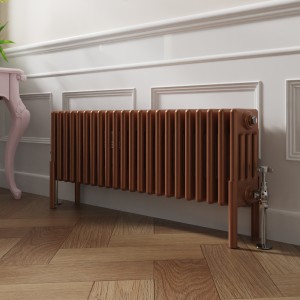 Bern 300 x 1010mm Traditional Metallic Bronze Horizontal Four Column Radiator