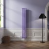 Bern 1800 x 290mm Elegant Purple Double Column Vertical Traditional Radiator