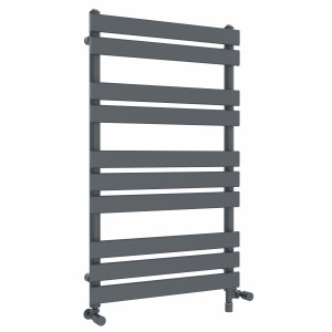 Juva 1000 x 600mm Dual Fuel Sand Grey Flat Panel Simple Electric Heated Towel Rail