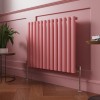 Norden 600 x 768mm Rose Clair Pink Single Horizontal Oval Column Designer Radiator