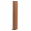 Lulea 1800 x 340mm Metallic Bronze Double Flat Panel Vertical Designer Radiator