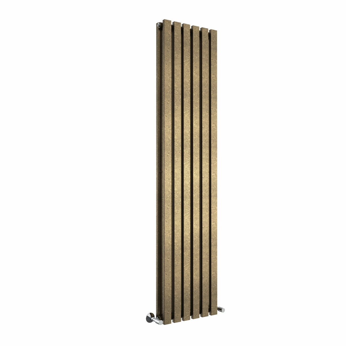 Lulea 1800 x 410mm Black Gold Double Vertical Flat Panel Designer Radiator