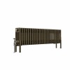 Bern 300 x 1190mm Black Gold Four Column Horizontal Traditional Radiator