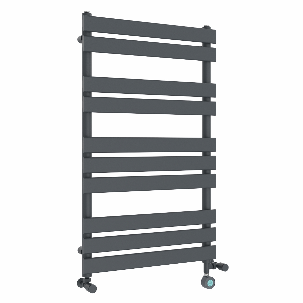 Juva 1000 x 600mm Dual Fuel Sand Grey Flat Panel Thermostatic Touch Control Electric Heated Towel Rail