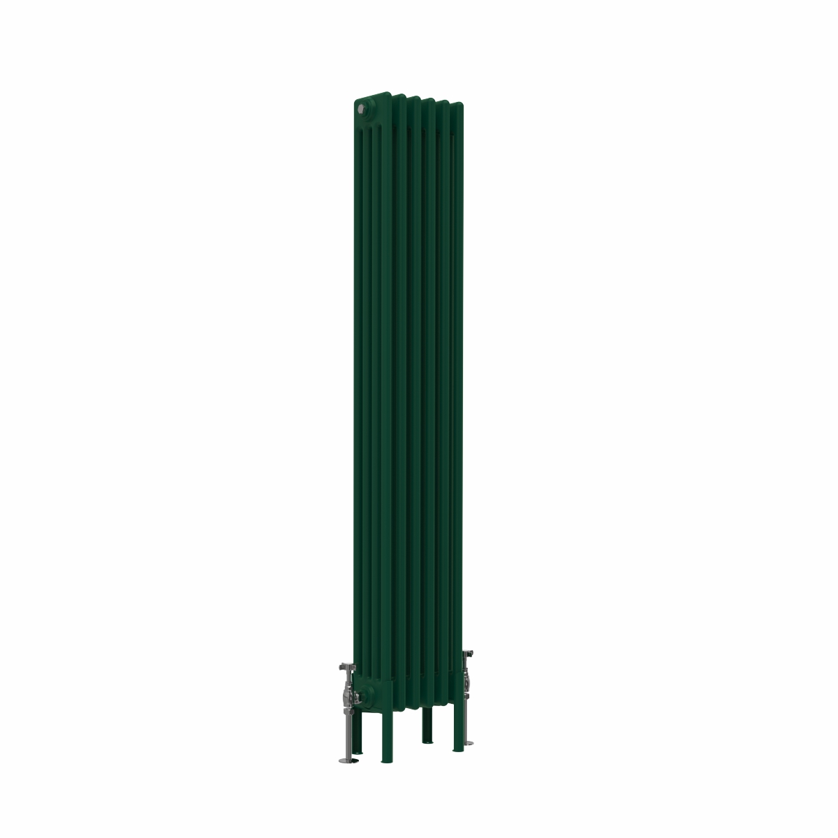 Bern 1500 x 290mm Traditional Moss Green Vertical Four Column Radiator