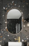 Cabe - 500 x 800mm LED Mirror with Demister & Matt Black Frame