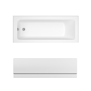 Sawley 1500 x 700mm Straight Bath Single Ended with Front Panel