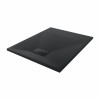 Terra - 1000x800mm Slate Effect Rectangle Shower Tray Black