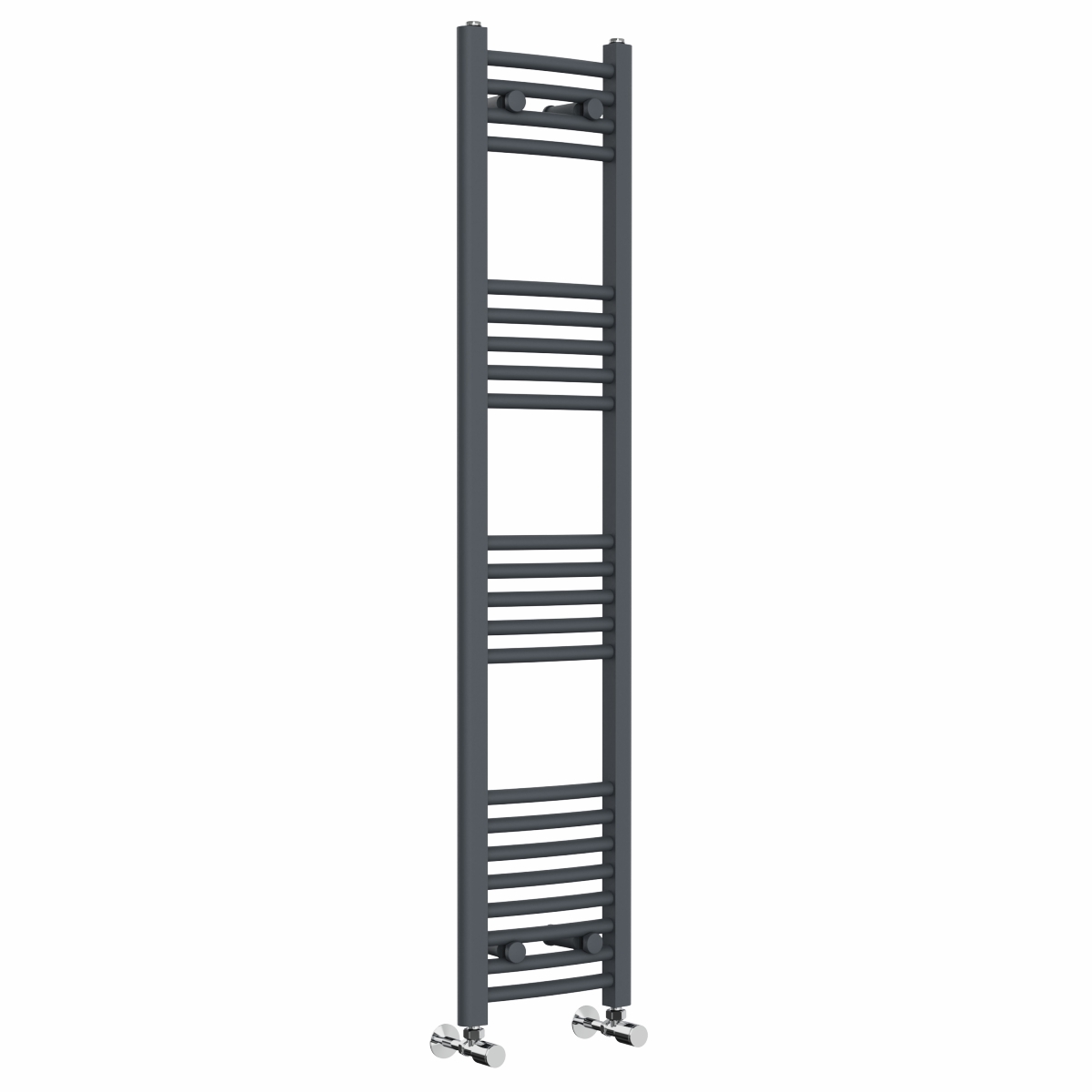 Fjord 1400 x 300mm Curved Anthracite Heated Towel Rail