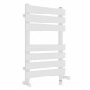 Juva 650 x 400mm Dual Fuel White Flat Panel Simple Electric Heated Towel Rail