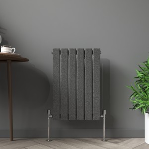 Karlstad Black Silver Horizontal Column Coloured Radiator - Choice of Size