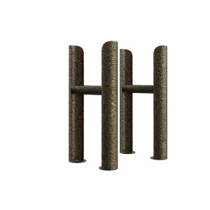 Bern Traditional Triple Column Radiator Feet - Black Gold