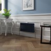 Bern 300 x 605mm Sapphire Blue Double Column Horizontal Traditional Radiator