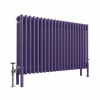 Bern 600 x 1010mm Elegant Purple Four Column Horizontal Traditional Radiator