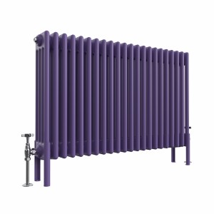 Bern 600 x 1010mm Elegant Purple Four Column Horizontal Traditional Radiator