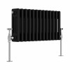 Bern 300 x 605mm Black Triple Column Horizontal Traditional Radiator
