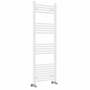 Bergen 1400 x 500mm Straight White Heated Towel Rail