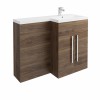 Calm Walnut Right Hand Combination Vanity Unit Set (No Concealed Cistern, No Toilet)