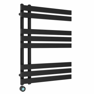 Koli 800 x 600mm Black Thermostatic Touch Control Electric Heated Towel Rail